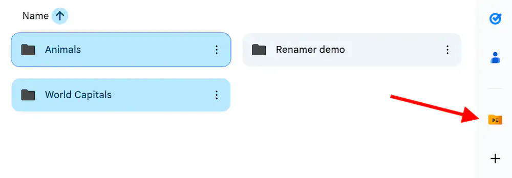 drive explorer add-on side panel icon